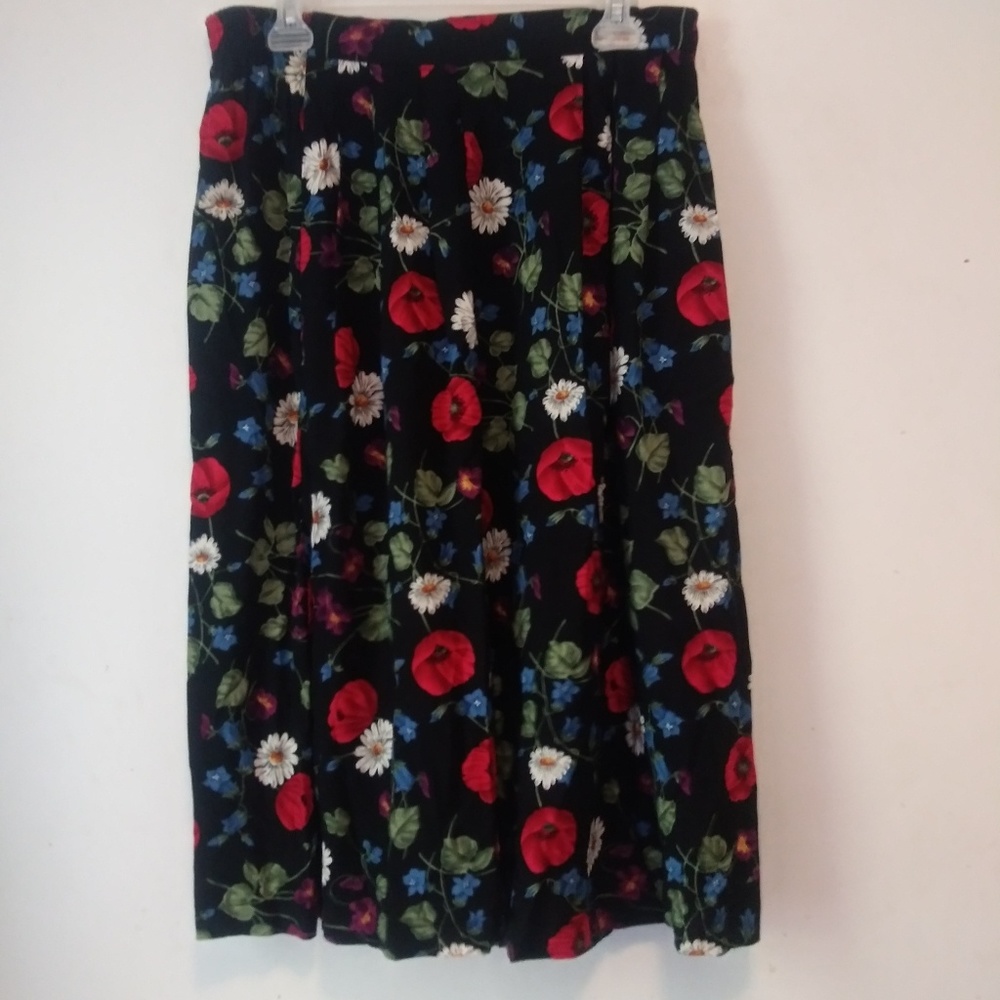 Sag Harbor Floral Maxi Skirt Sz M